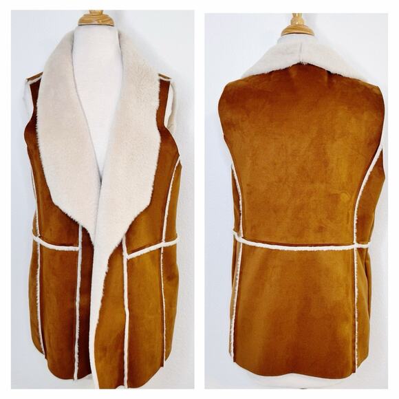 Matilda Jane Jackets & Blazers - Good Hart Womens Greenville Faux Suede Vest Size Large Ranch Yellowstone Western